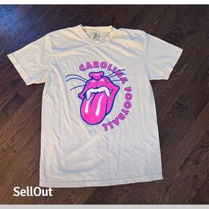 Carolina Panthers Football Graphic T-Shirt Comfort Colors White M Girl‎ Tribe